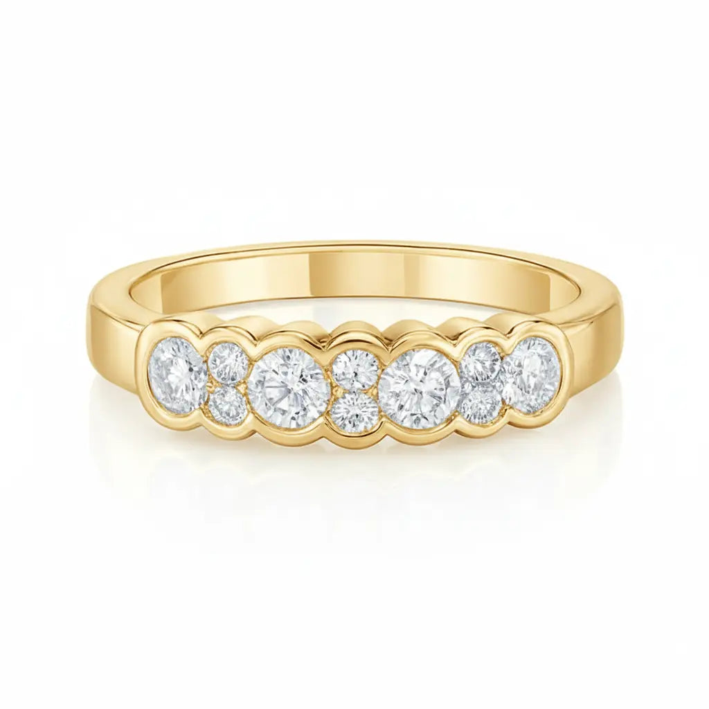 Semi Bezel Half Eternity Ring Chloe's Jewellers