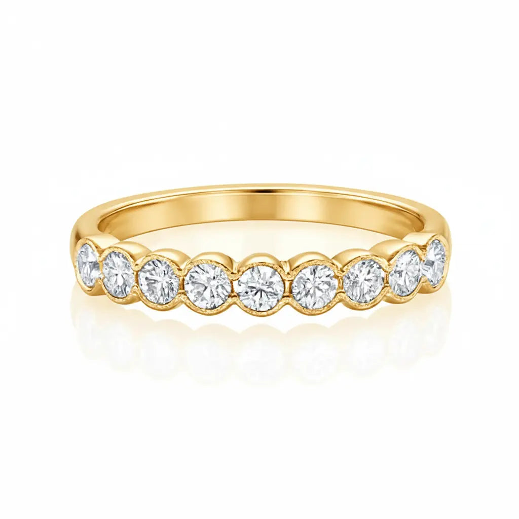 Semi Rub Over Half Eternity Ring Chloe's Jewellers