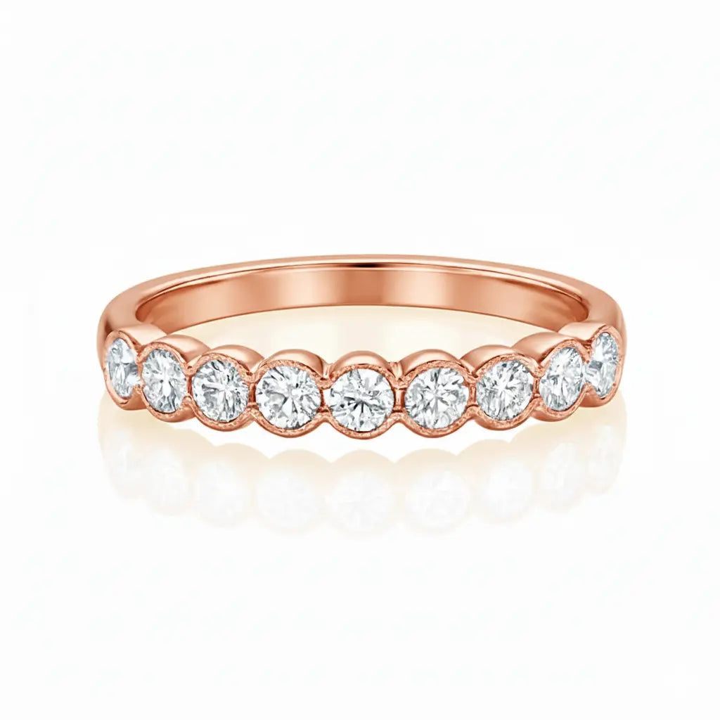 Semi Rub Over Half Eternity Ring Chloe's Jewellers