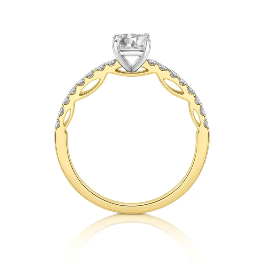 Engagement ring | Art deco engagement ring | 18k yellow gold wedding ring Chloe's Jewellers