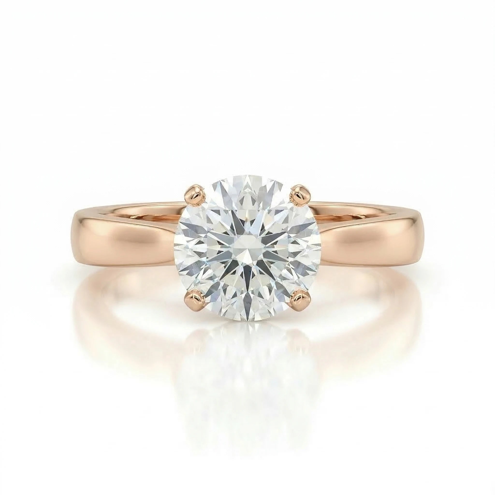 1.01ct GIA Round Cut Natural Diamond Solitaire Setting Engagement Ring Chloe's Jewellers