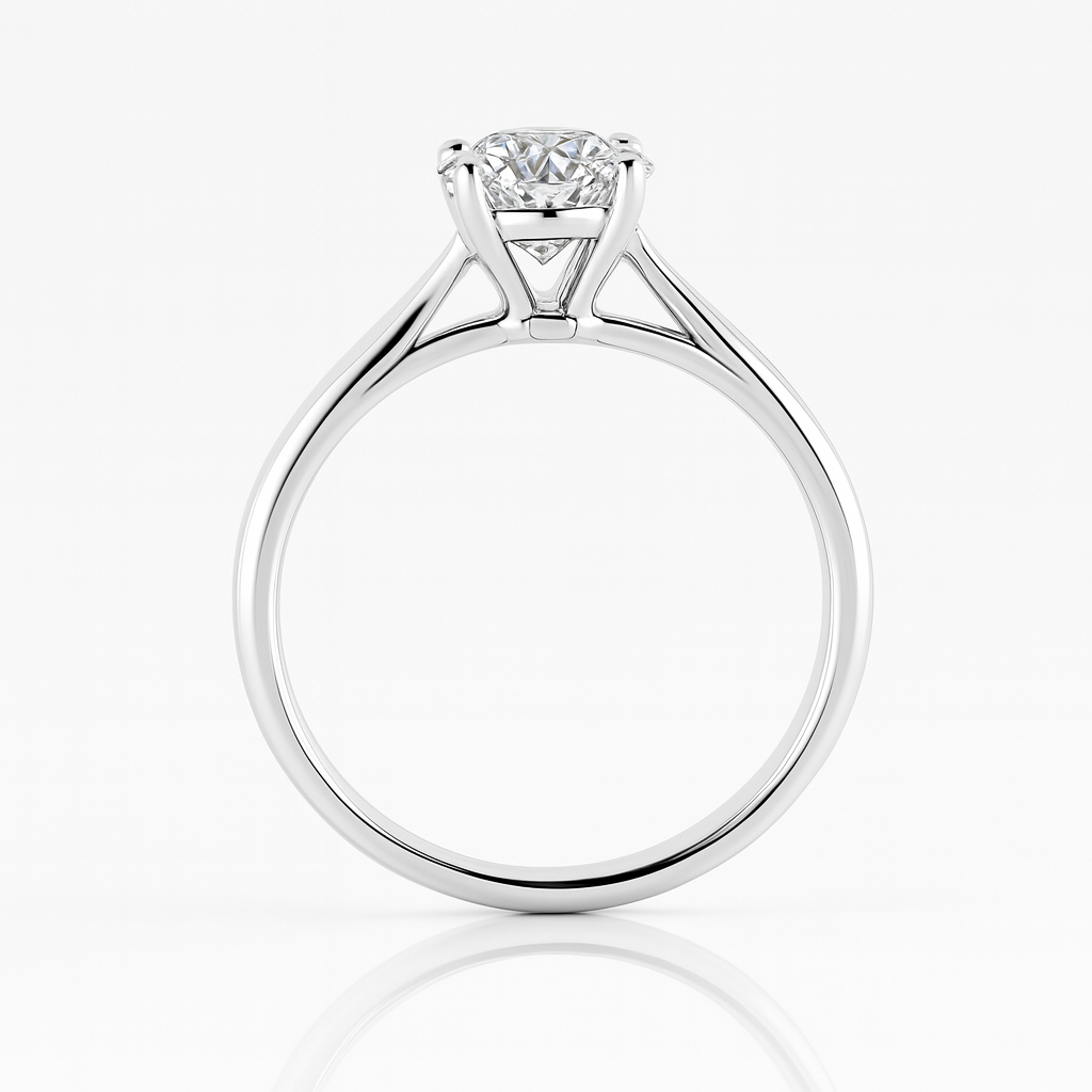 Natural Round Diamond Solitaire Setting Engagement Ring 0.80ct