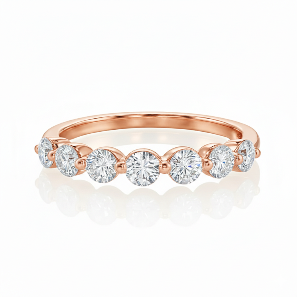 White Gold and Diamond Half Eternity Ring Chloe's Jewellers