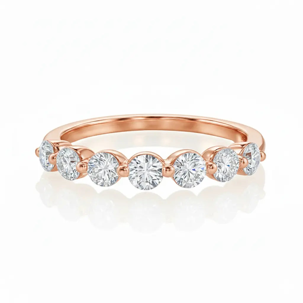 White Gold and Diamond Half Eternity Ring Chloe's Jewellers