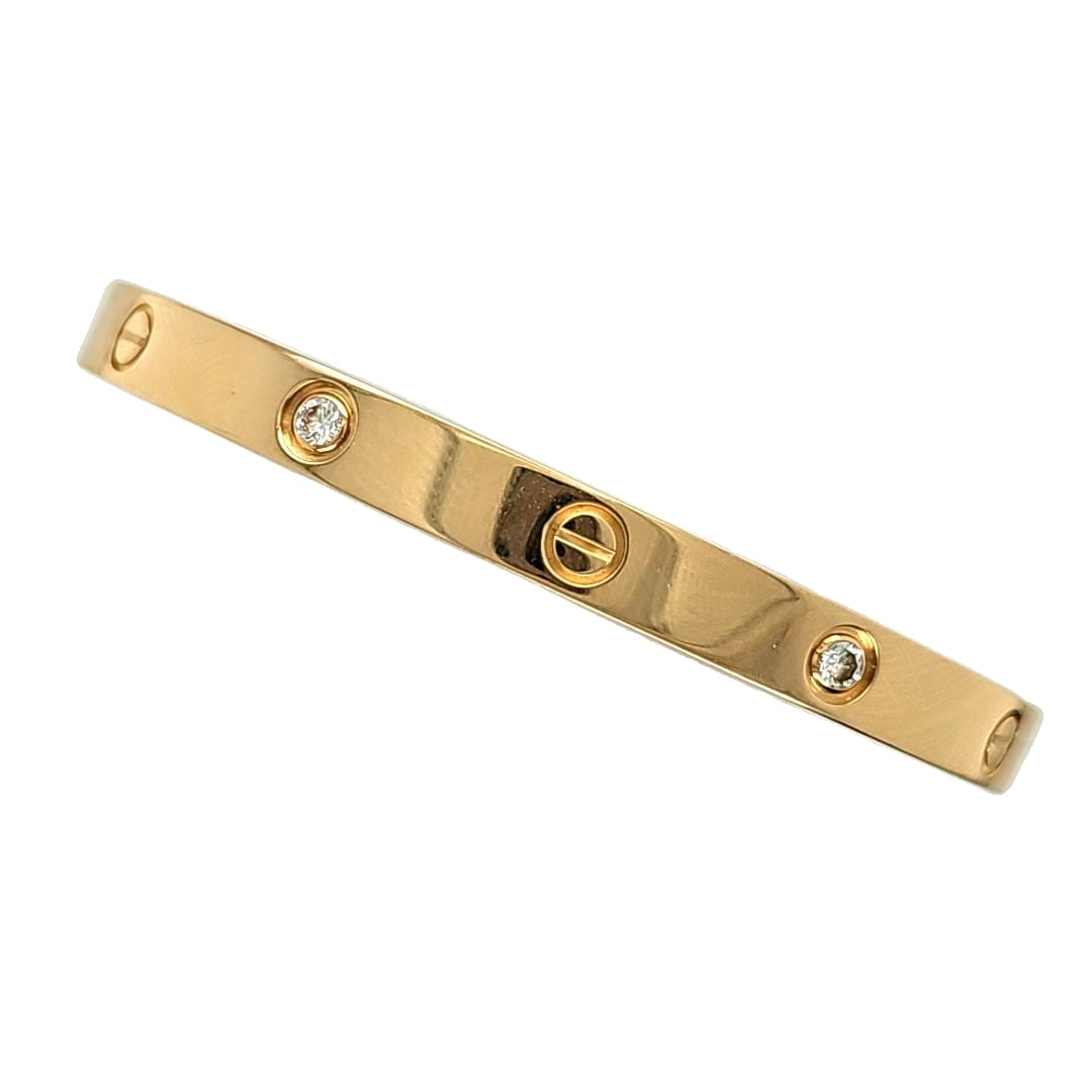 Pre-Owned Cartier Love Bracelet with 4 Round-Cut Diamonds