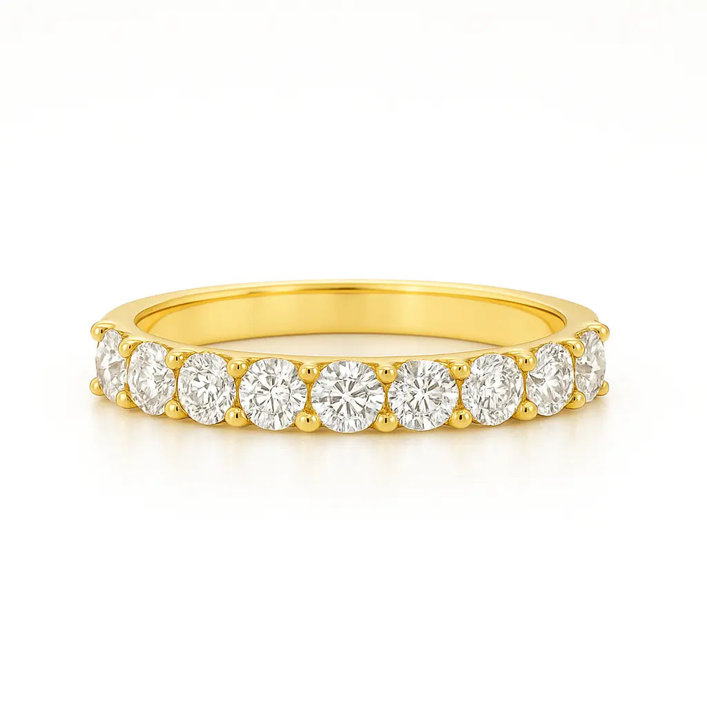 9 Stone Diamond Half Eternity Ring Chloe's Jewellers