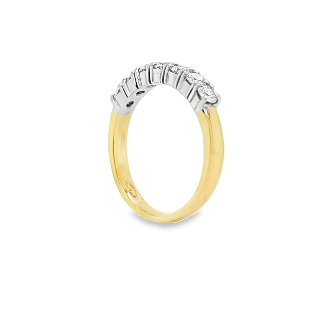 Two Tone Half Eternity Ring Chloe's Jewellers