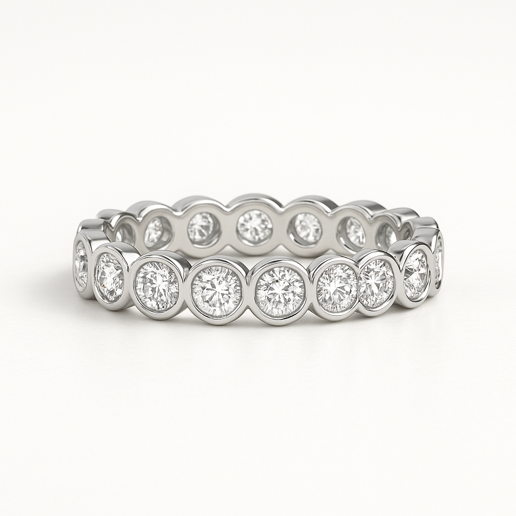 Bezel Diamond Full Eternity Ring Chloe's Jewellers