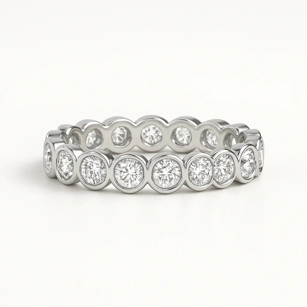 Bezel Diamond Full Eternity Ring Chloe's Jewellers
