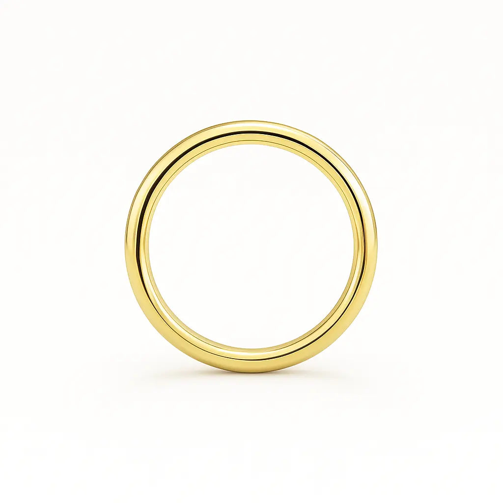 Classic D Shape 18k Gold Band 5mm Chloe's Jewellers