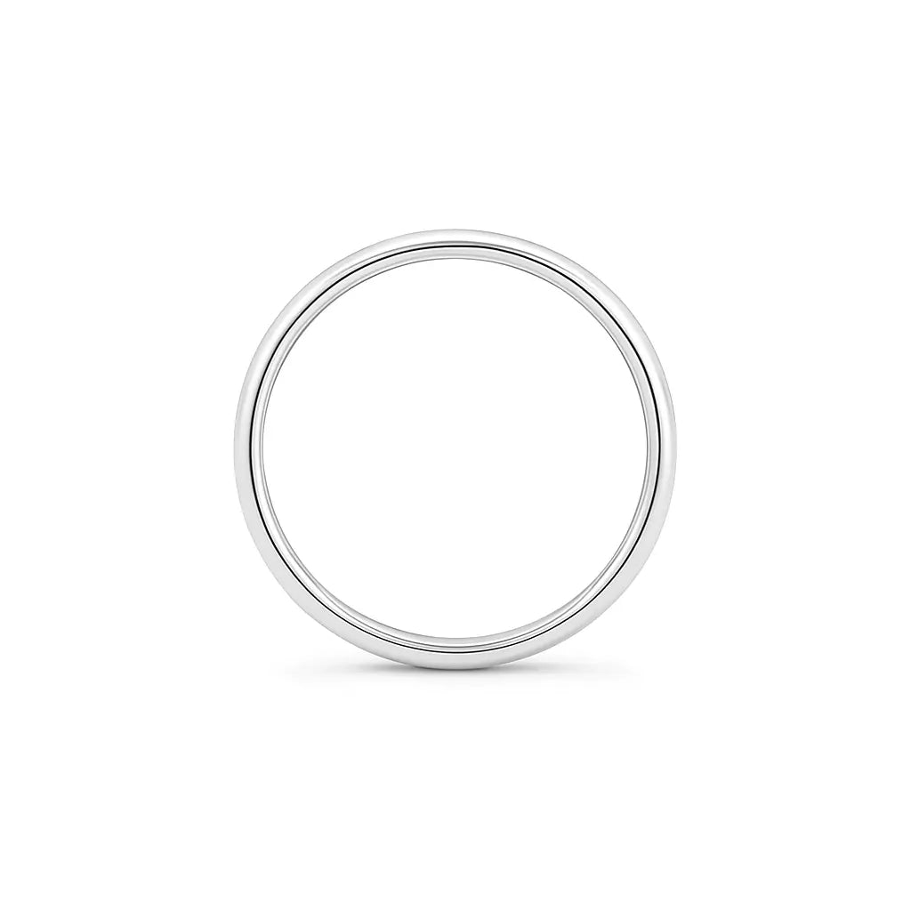 Classic D Shape Platinum Band 5mm Chloe's Jewellers