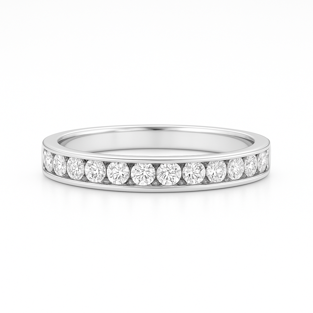 Diamond Channel 2.5mm Eternity Ring