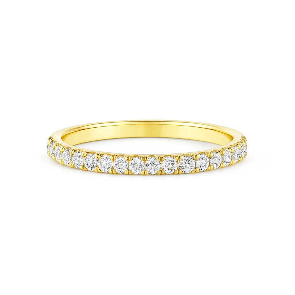 Diamond Micro Pave 1.8mm Eternity Ring 18k Gold Chloe's Jewellers