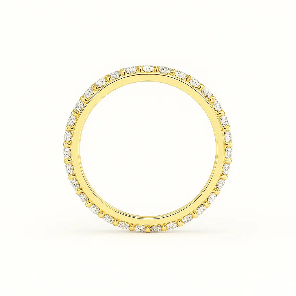 Diamond Micro Pave 1.8mm Eternity Ring 18k Gold Chloe's Jewellers