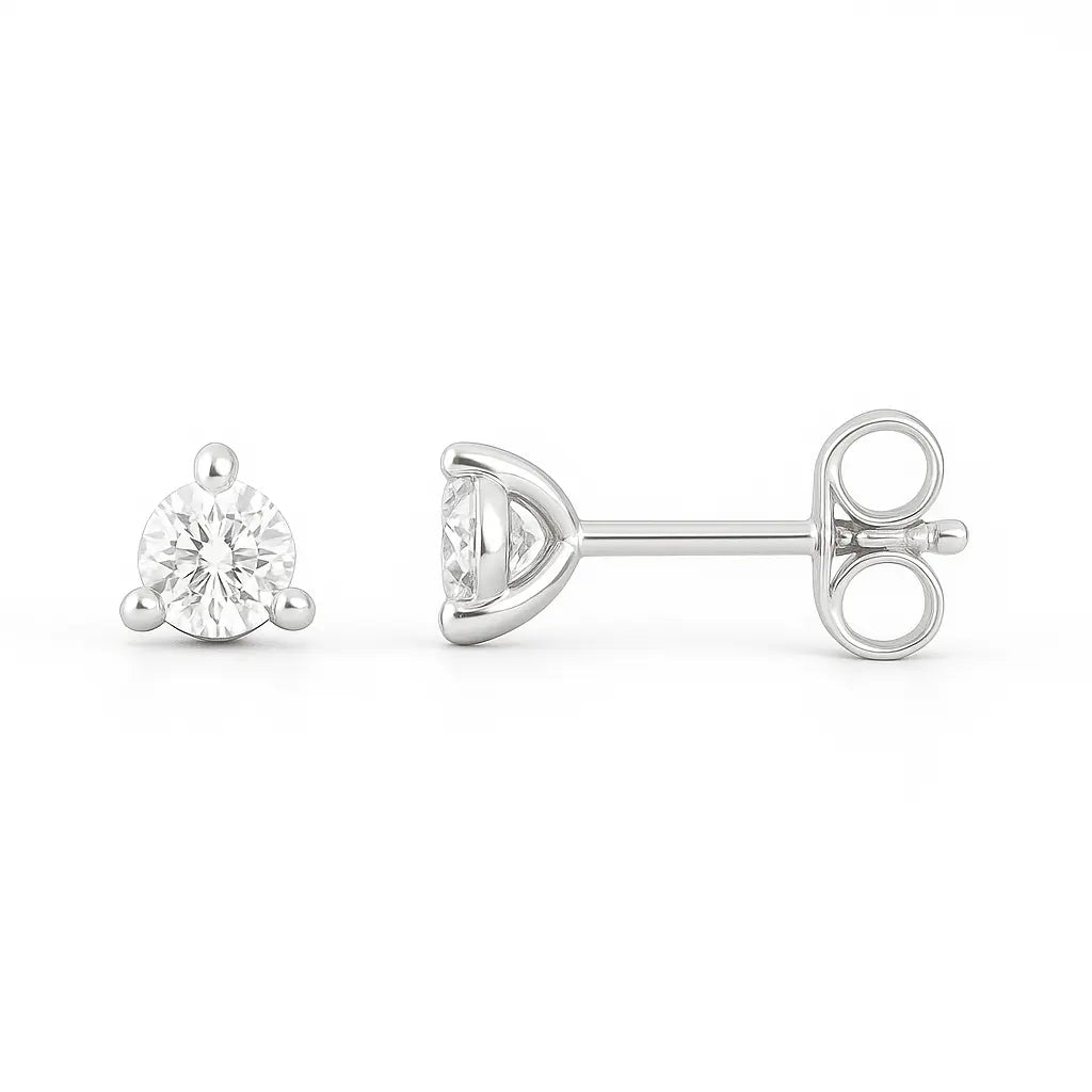 Diamond Stud Earrings 0.28ct 18k White Gold Chloe's Jewellers