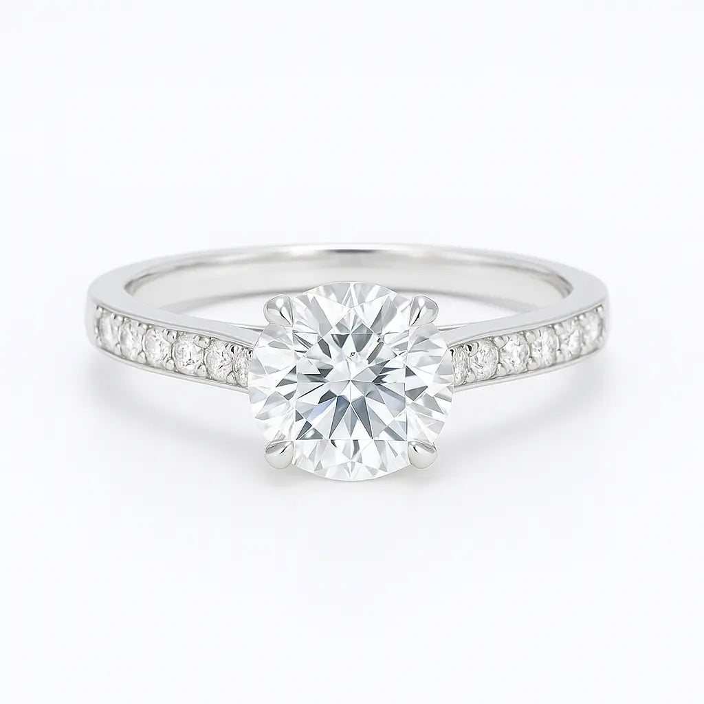 Engagement ring | Diamond ring | Platinum ring | Cathedral setting engagement ring Chloe's Jewellers