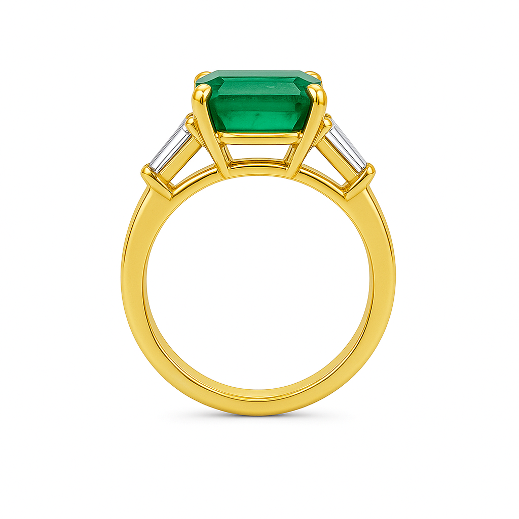 Leilani Green Emerald & Diamond Ring