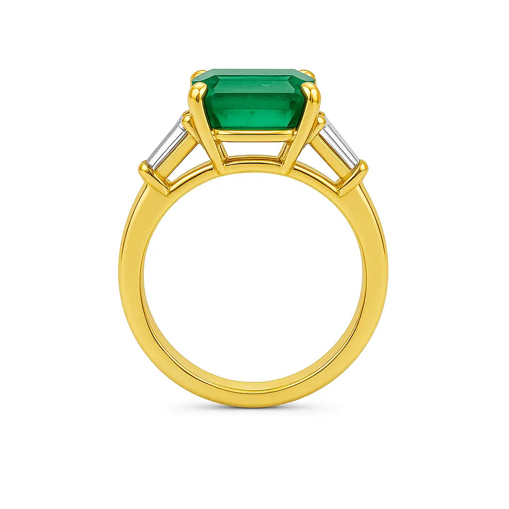 Leilani Green Emerald & Diamond Ring Chloe's Jewellers