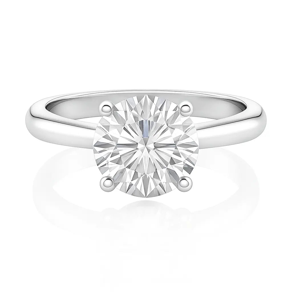 Lily Solitaire Round Diamond Engagement Ring – 2.29ct Platinum GIA Chloe's Jewellers