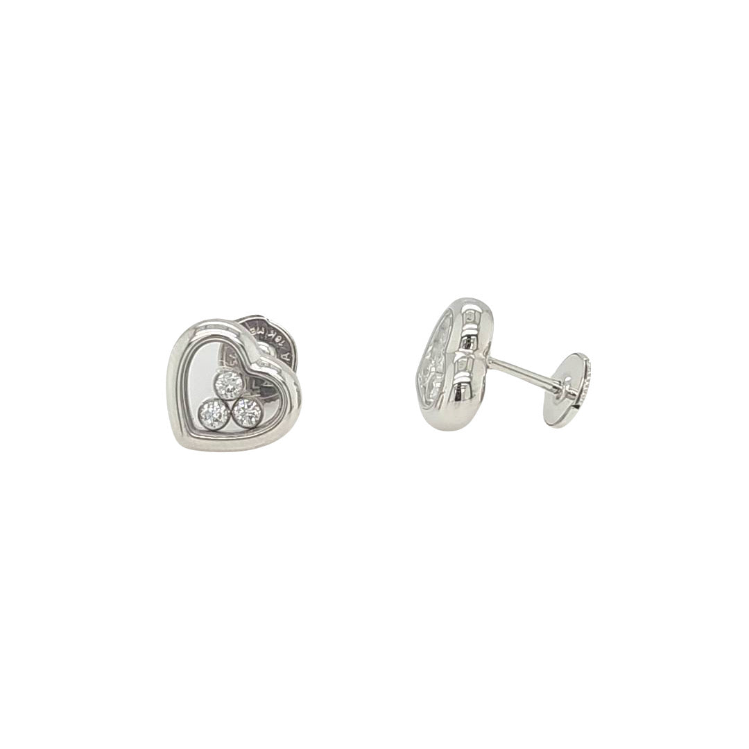 Pre-Owned | Chopard Happy Diamonds Icons Heart Shape Stud Earrings Chloe's Jewellers