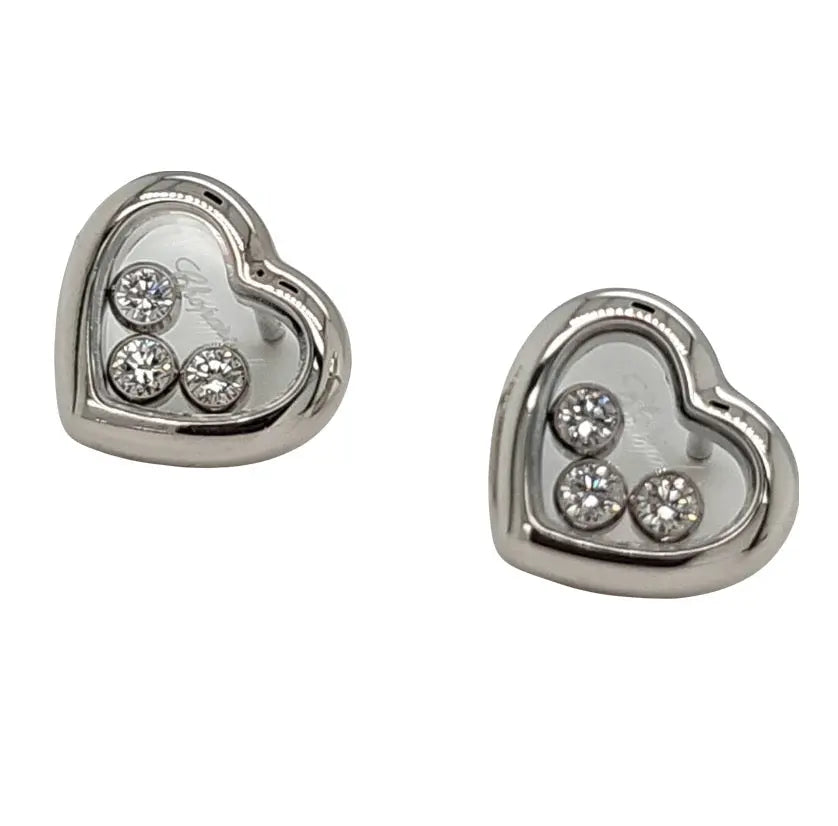 Pre-Owned | Chopard Happy Diamonds Icons Heart Shape Stud Earrings Chloe's Jewellers