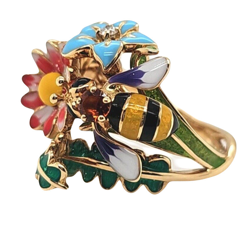 Pre-Owned Dior 'Diorette' Ring | 18K Yellow Gold | Size 53 Chloe's Jewellers
