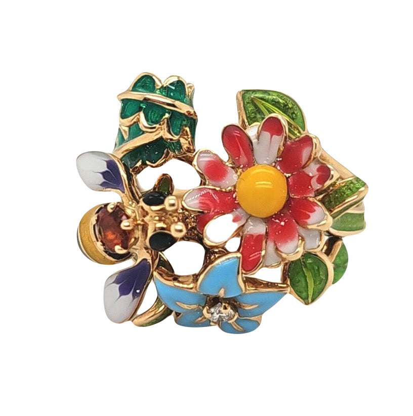 Pre-Owned Dior 'Diorette' Ring | 18K Yellow Gold | Size 53 Chloe's Jewellers