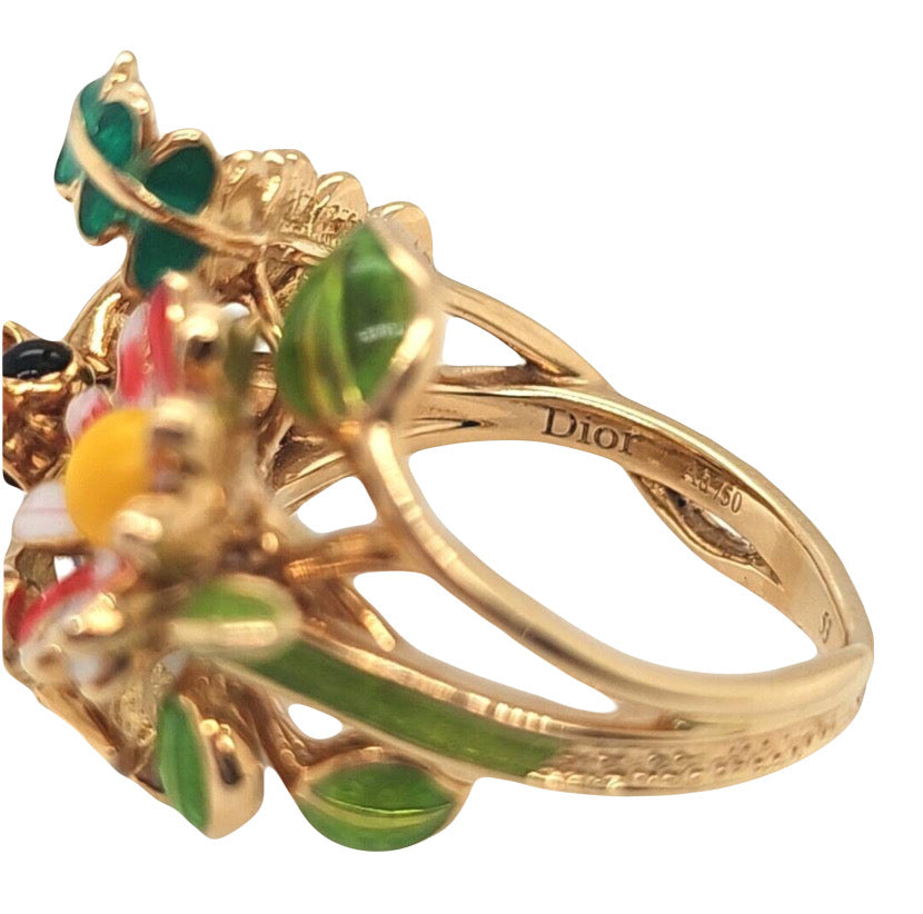 Pre-Owned Dior 'Diorette' Ring | 18K Yellow Gold | Size 53 Chloe's Jewellers