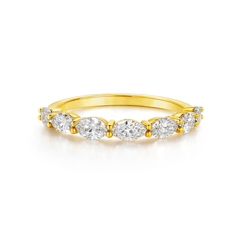 Marquise Diamond Sideways Half Eternity Ring Chloe's Jewellers