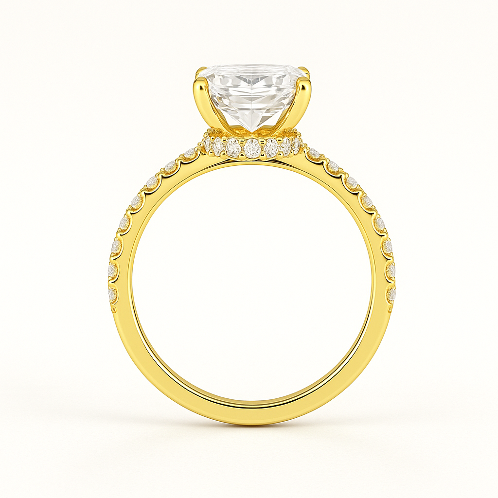 Orchid Radiant Cut Diamond Engagement Ring in Platinum – 1.46ct GIA