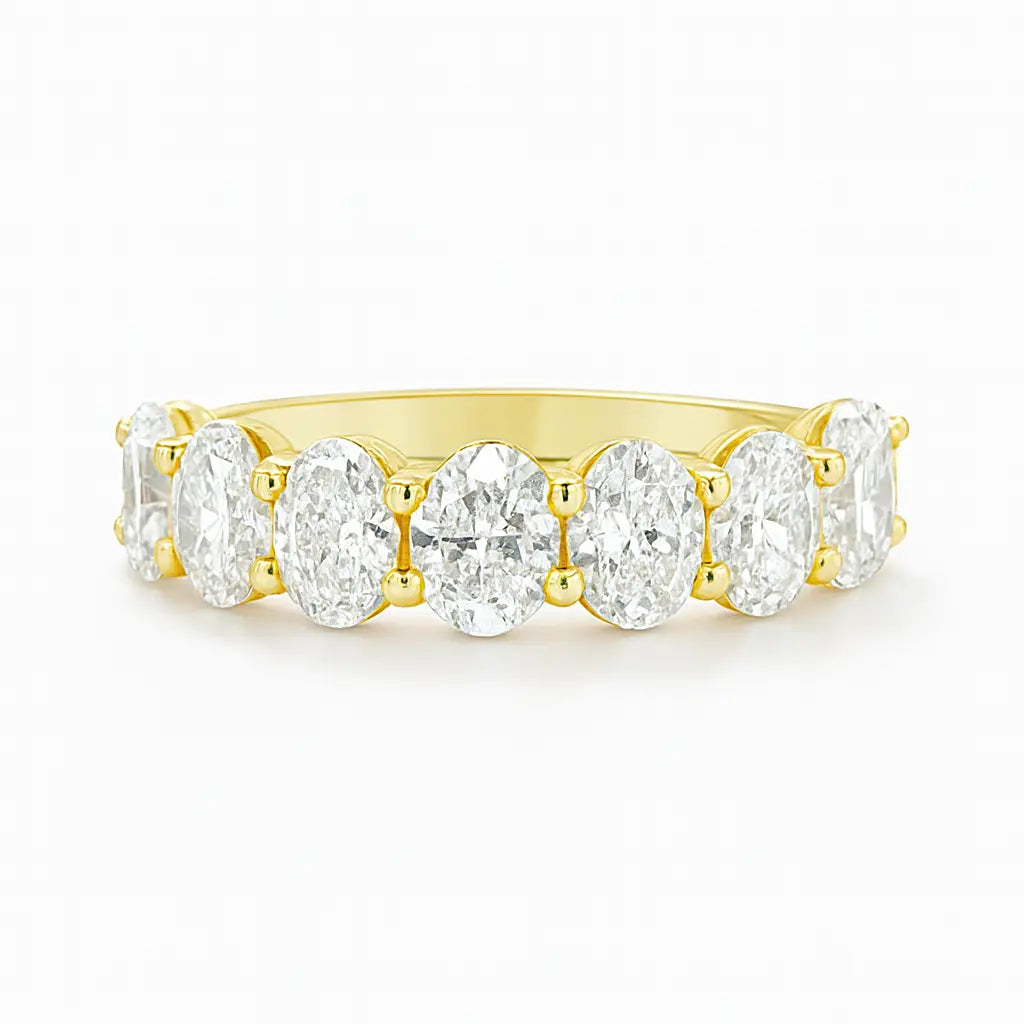 1.43ct 7-Stone Diamond Eternity Ring | F SI1 | 18K White Gold Chloe's Jewellers
