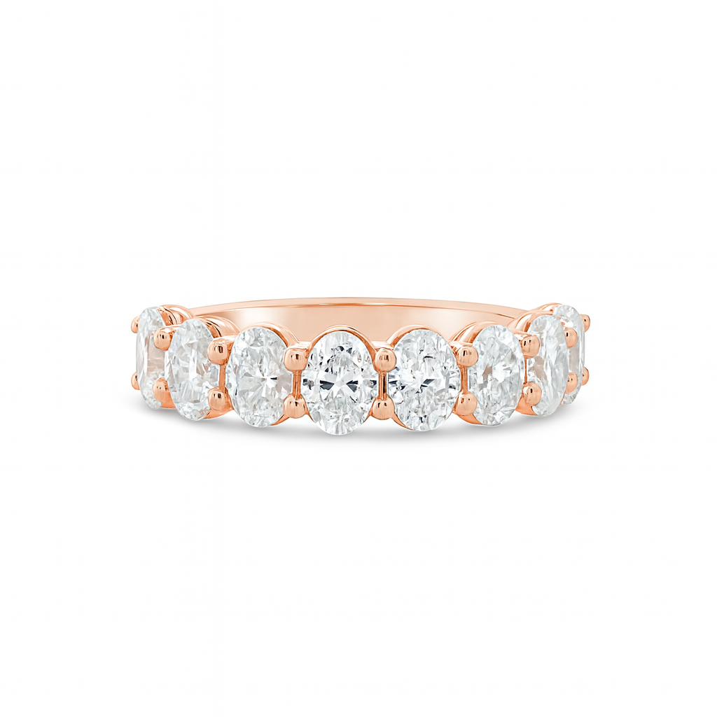 1.43ct 7-Stone Diamond Eternity Ring | F SI1 | 18K White Gold