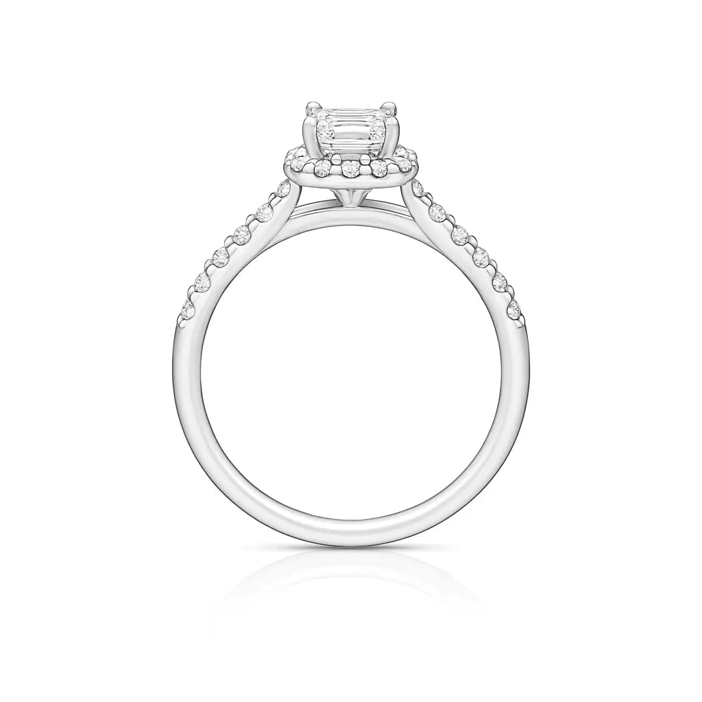 Peony Halo Princess Cut Diamond Ring Chloe's Jewellers