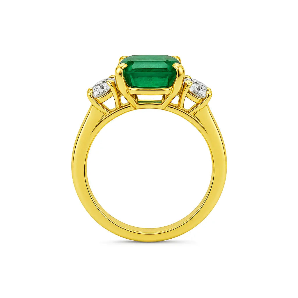 Primrose Green Emerald & Diamond Ring Chloe's Jewellers
