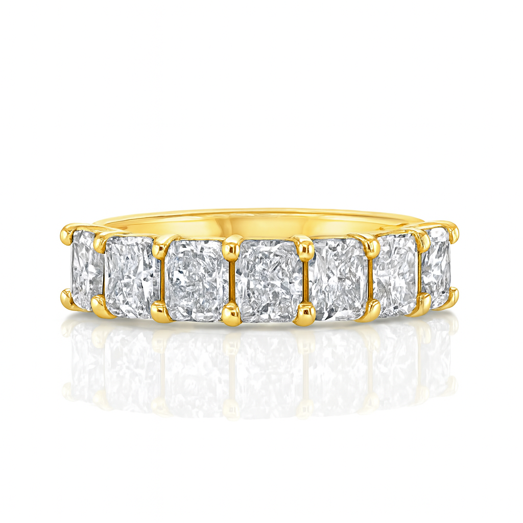 Radiant Diamond Eternity Ring 18k Gold Chloe's Jewellers