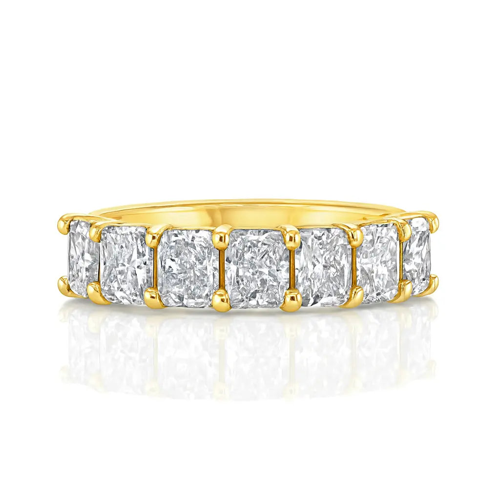 Radiant Diamond Eternity Ring 18k Gold Chloe's Jewellers