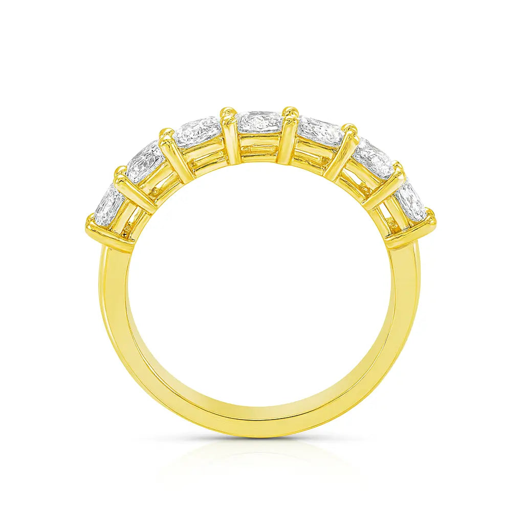 Radiant Diamond Eternity Ring 18k Gold Chloe's Jewellers