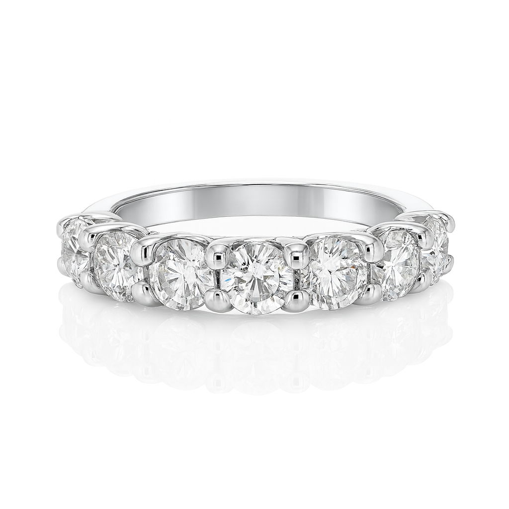 Round Diamond Eternity Ring 18k White Gold Chloe's Jewellers