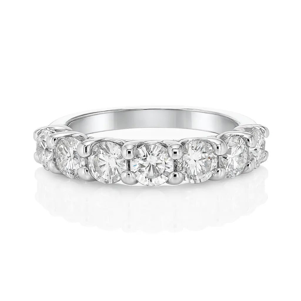 Round Diamond Eternity Ring 18k White Gold Chloe's Jewellers