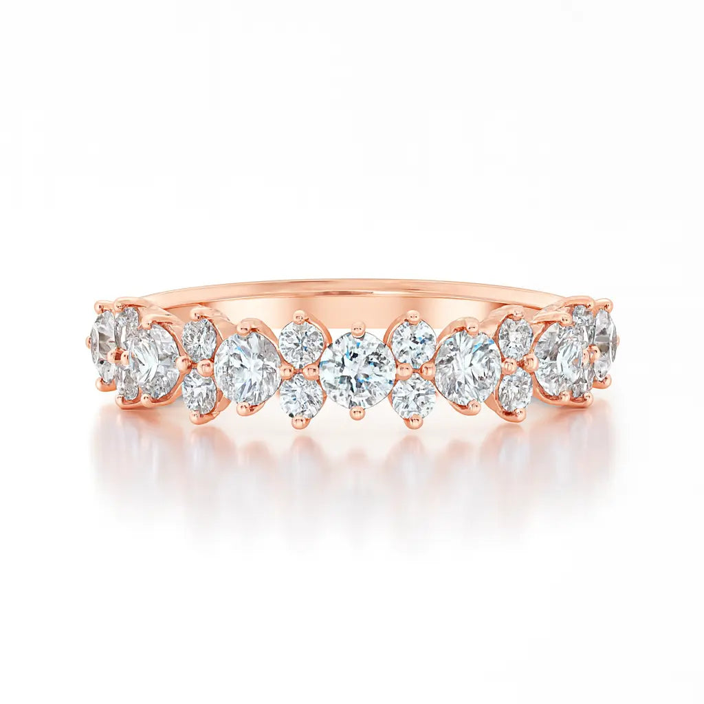 Round Diamonds Half Eternity Ring Chloe's Jewellers