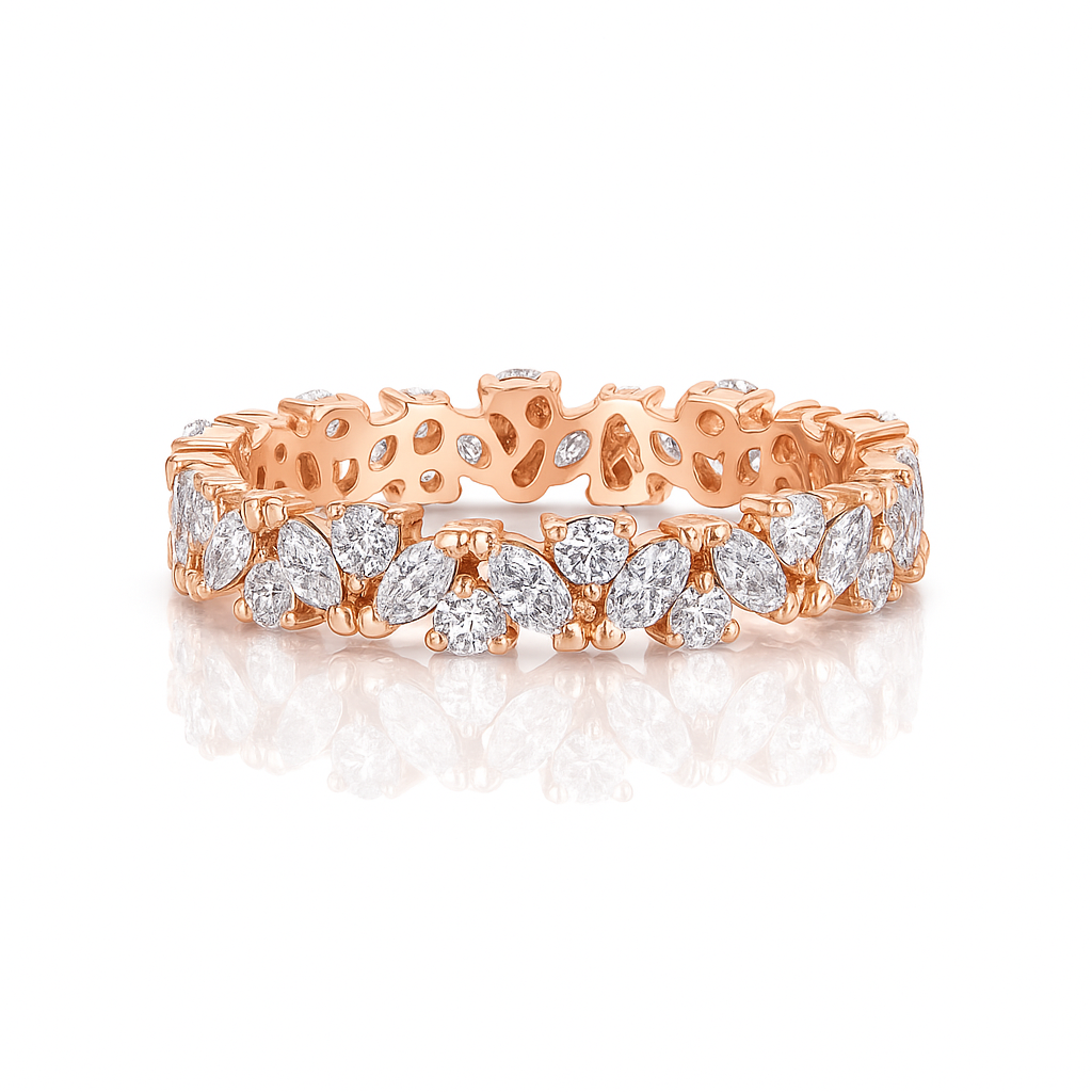 Round and Marquise Diamond Full Eternity Ring