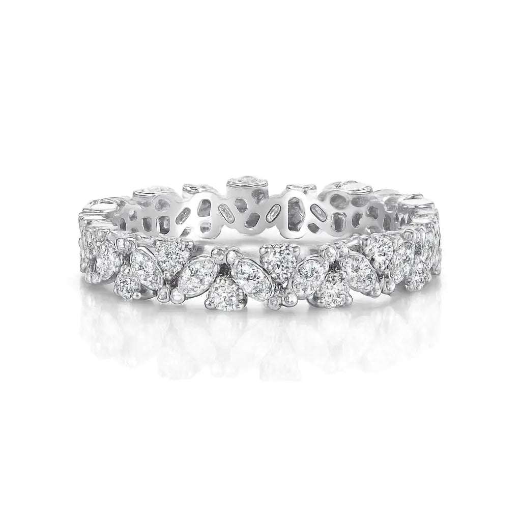 Round and Marquise Diamond Full Eternity Ring Chloe's Jewellers