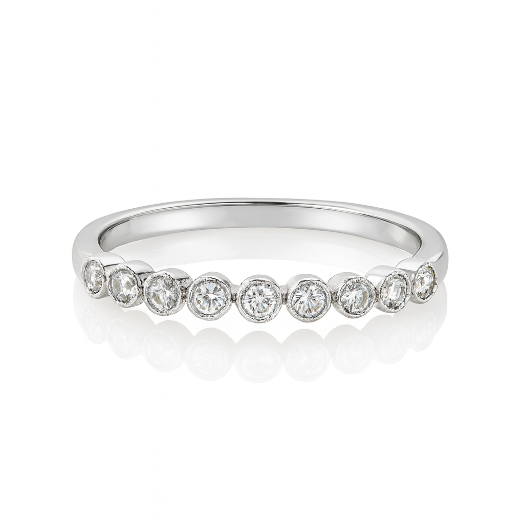 Rub Over Half Eternity Ring Chloe's Jewellers