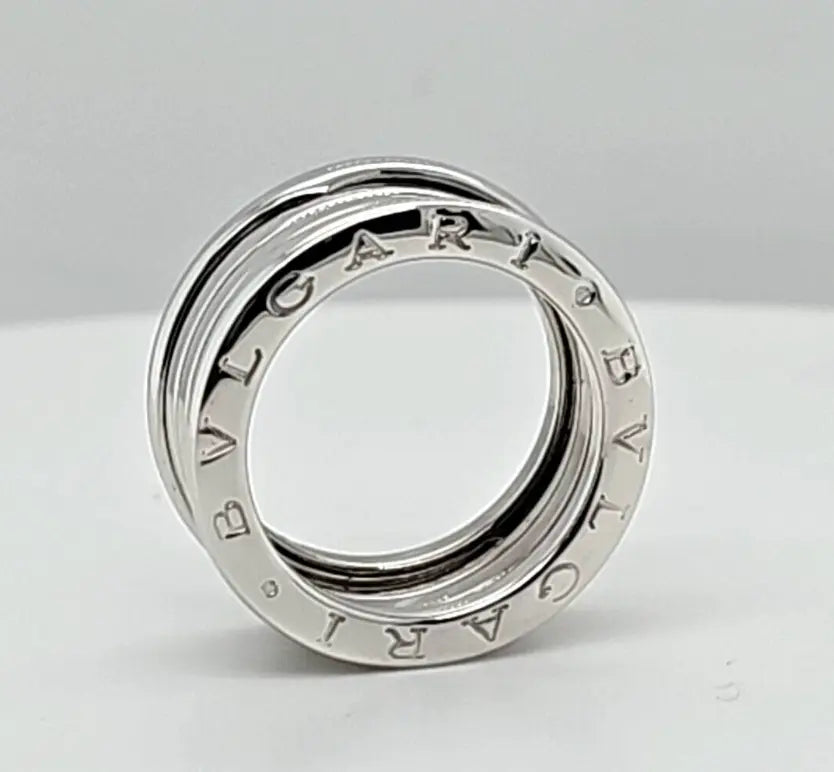 Bvlgari B.zero1 Four-Band Ring | 18K White Gold | Size 52 Chloe's Jewellers
