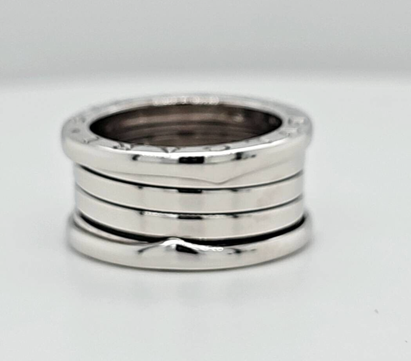 Bvlgari B.zero1 Four-Band Ring | 18K White Gold | Size 52 Chloe's Jewellers