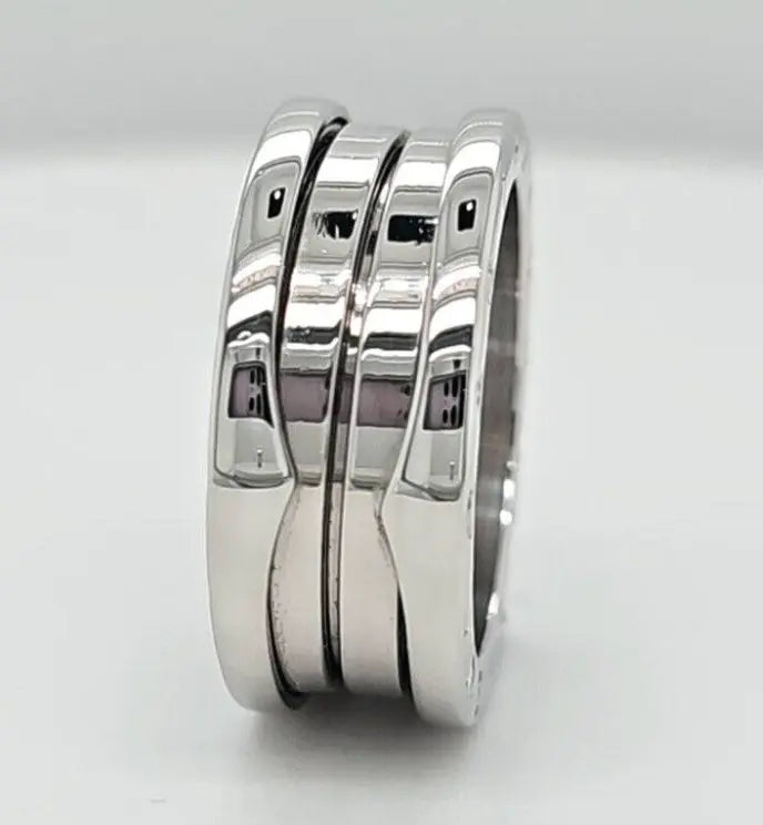 Bvlgari B.zero1 Three-Band Ring | 18K White Gold | Size 53 Chloe's Jewellers