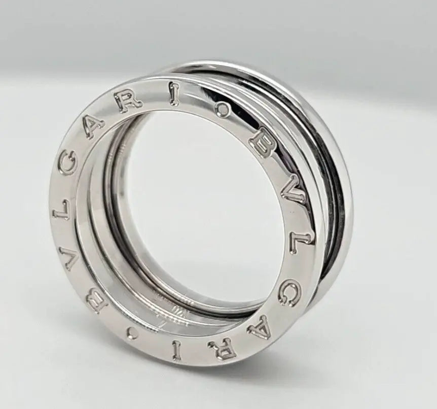 Bvlgari B.zero1 Three-Band Ring | 18K White Gold | Size 53 Chloe's Jewellers