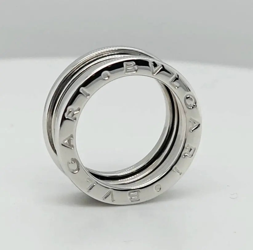 Bvlgari B.zero1 Three-Band Ring | 18K White Gold | Size 48 Chloe's Jewellers