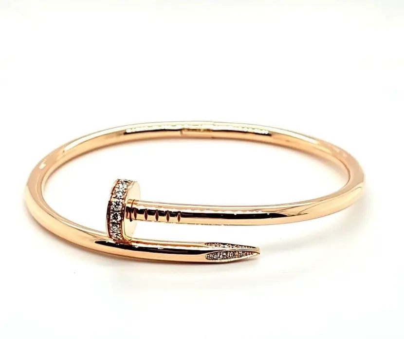Pre-Owned | Cartier 18k Rose Gold Juste Un Clou Diamond Bracelet Chloe's Jewellers