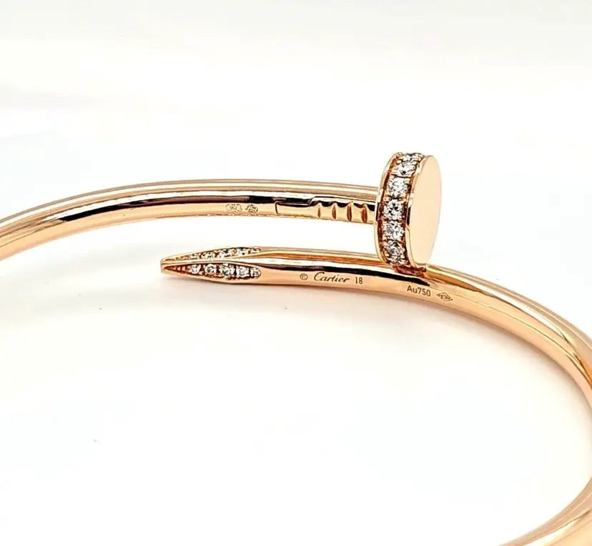 Pre-Owned | Cartier 18k Rose Gold Juste Un Clou Diamond Bracelet Chloe's Jewellers